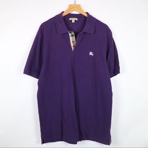 Burberry Brit purple short sleeve polo shirt
